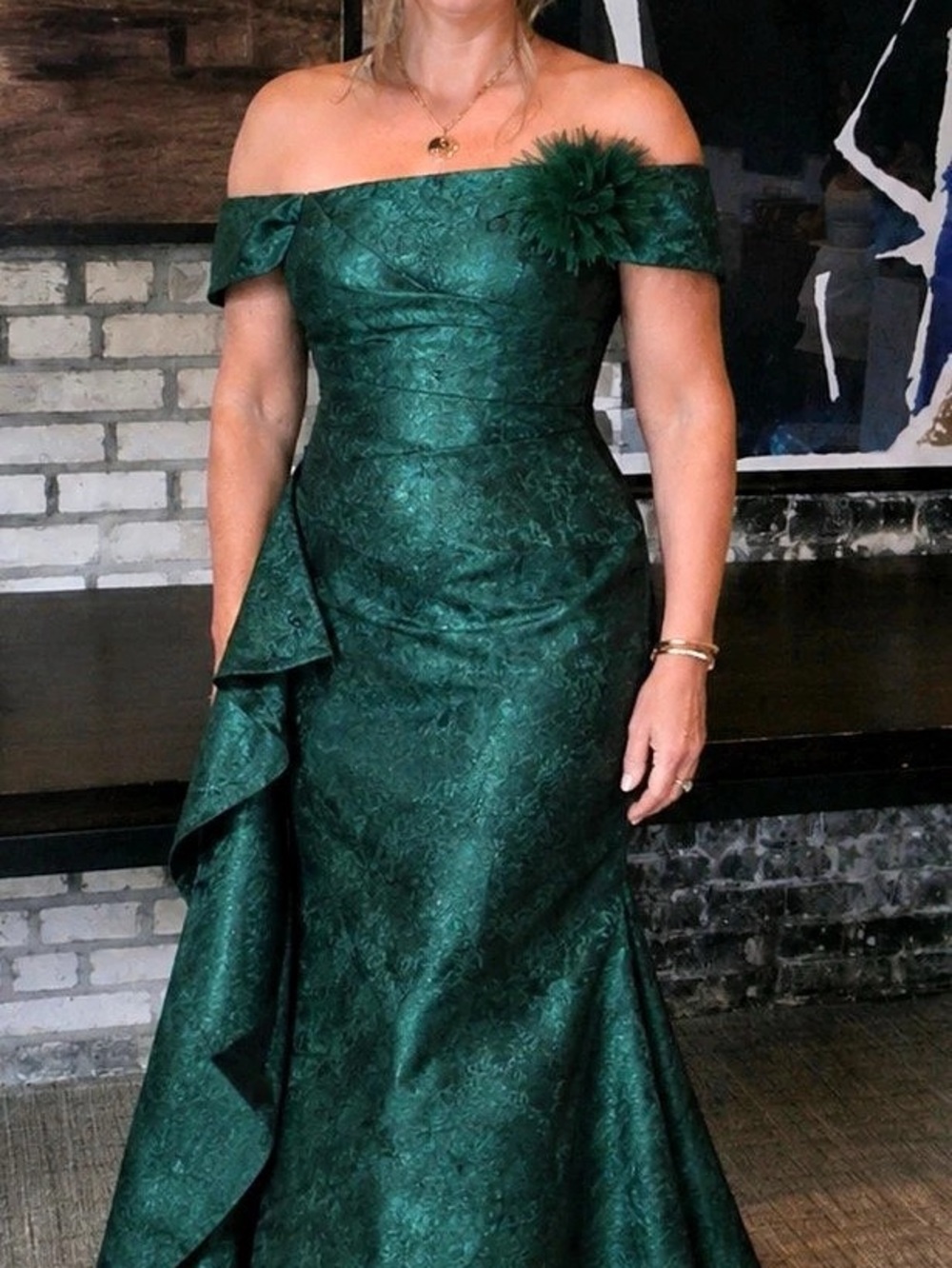 Terani Couture Off-Shoulder Gown